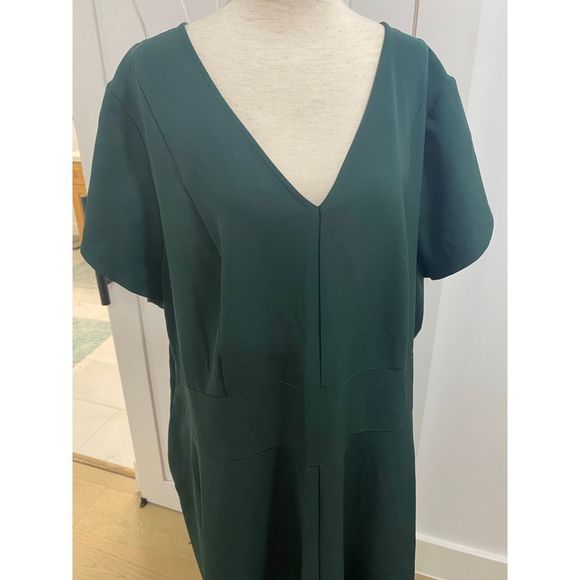 Lane Bryant hunter green dress - Picture 2 of 7
